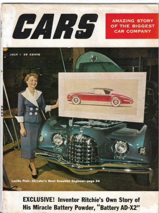 CARS by MECHANIX ILLUSTRATED 1953 JULY - BATTERY AD-X2, CHRYSLER'S L PIETI*
